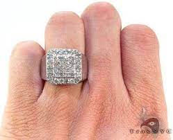 Traxnyc Heavy Silver Diamond Ring Mens Style 925 Silver Men Diamond Ring Silver Diamond Ring Diamond Ring