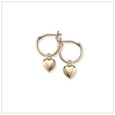 Whether you're looking for the perfect pair of gold dangle earrings accompanied with a going out top for a night on the town, or an understated, sculptural pair. 14kt Gold Heart Hoop Earrings Kids Earrings