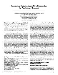 View data analysis research papers on academia.edu for free. Pdf Secondary Data Analysis New Perspective For Adolescent Research Lynn Rew Academia Edu