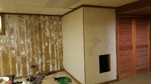If money is an issue, we recommend to do one room at a time to break up renovation. Fake Drywall Skim Coat Your Paneling I Couldn T Afford To Pull The Paneling And Drywall The Basement House Makeovers Remodeling Inspiration Prospect House
