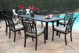Outdoor Cast Aluminum Patio Furniture 9 Piece Heaven Collection Dining Set Cbm1290 Cast Aluminum Patio Furniture Aluminum Patio Furniture Patio Furniture Sets