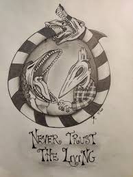 It fits like a chin strap, but you want to leave a big enough gap so that the person. Beetlejuice Graphite Drawing By Xyleina Zeichnen Skizzen Tattoo Ideen