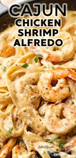 Cajun Chicken And Shrimp Alfredo Chicken And Shrimp Alfredo Chicken Alfredo Pasta Recipe Shrimp Alfredo Pasta Recipes