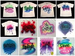 Airbrushed Airbrush T Shirt Custom Your Name Neon Color Airbrush T Shirts Airbrush Shirts Airbrush Clothes