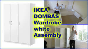 If you want to organise inside, you can complement with interior accessories from the skubb series. Ikea Dombas Wardrobe White Assembly How To Youtube