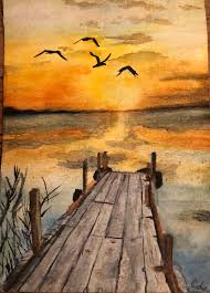 Chiu choose from 8x10, 12x15, 16x20 inches archival print printed with epson ultra chrome pigment inks on hahnemuhle fine art paper. Pin By Sandy Bevil On Aquarelles Watercolor Landscape Paintings Watercolor Sunset Canvas Painting