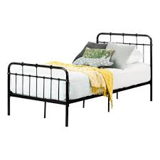 South shore furniture is a recognized leader in north american furniture manufacturing. South Shore Furnitures Cotton Candy Metal Platform Twin Bed With Headboard And Footboard Black Clement