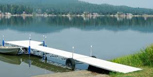 Posts with foot plates and two 72 in. Roll A Dock Hewitt