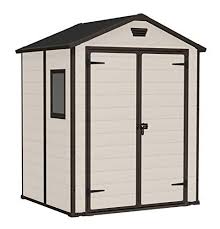 keter manor abri de jardin d exterieur large resine 6x 5cm beige caset casetas de resina diseno de cobertizo