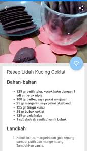 Kali ini chef andry suwandi, head pastry chef dari dore by letao lidah kucing ini menggunakan keju gorgonzola, rasa asinnya lebih ringan daripada keju edam dan lebih wangi. Resep Lidah Kucing For Android Apk Download