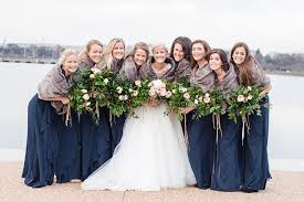 Wedding In Dc Peter And Claire Winter Wedding Bridesmaids Wedding Bridesmaids Blue Winter Wedding Shawl