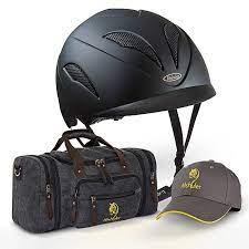 Altshuler Black Equestrian Horse Riding Helmet Adjustable Size With Mesh Covered Air Vents Ce Vg1 Riding Helmets Horse Riding Helmets Horse Riding Equestrian