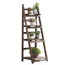 Amazon Com Rhf Foldable Ladder Shelf Plant Stand Indoor Flower Pot Stand Flower Pot Ladder Folding A Wooden Ladder Shelf Plant Stand Indoor Plant Shelves