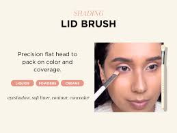 Amazon.com: HALEYS Lid Eyeshadow Brush, Medium Flat Tapered Brush, Easy  Blending and Shading for Building Eyeshadow Color, High-end Synthetic  Bristles, Multi-tasking, for Cream and Powder Makeup, Vegan + CF : Beauty &