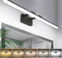 SOLFART Dimmable Matt Black Bathroom Vanity Light Light ...