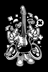 Electric Guitar Cartoon Guitar Illustration Graffiti Doodles Art Wallpaper Iphone