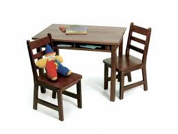 Kids Rectangular Table With Shelves 2 Chairs Walnut Finish Lipper International In 2020 Kids Table Chair Set Table And Chair Sets Chair Set