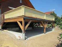 Montage Holzterrasse Mit Unterbau Wolff S Blockhaus Gartenwelt Holzterrasse Terrasse Garten Bepflanzen