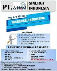 Maybe you would like to learn more about one of these? Lowongan Kerja Jepara Di Pt Anam Sinergi Indonesia Untuk Posisi Mechanical Engineering Lowongan Kerja Jepara Terbaru 2021