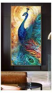 Modern Wall Art Giclee Canvas Prints For Home Decoration Beautiful Abstract Peacock Canvas Printing Frame N Peacock Wall Art Big Canvas Art Abstract Canvas Art