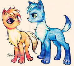 Anime Wolves In Love Cute Anime Wolves In Love Colorful Wolves In Love By Anime Wolf Cute Wolf Drawings Kawaii Drawings