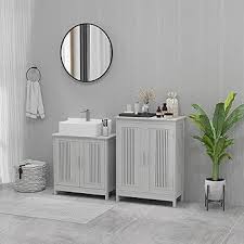 Kleankin Under Sink Cabinet for Efficient Small Bathroom Storage, Modern and Elegant Bathroom Cabinet Storage for Small Spaces