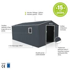 Focus Abris Metal X Metal 15 16m2 Abri De Jardin Abri Paroi