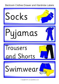 Bedroom clothes drawer and wardrobe labels (sb3138) a set of printable labels for a child's bedroom chest of drawers and wardrobe. Free Homeschool And Childminder Printables And Resources For Parents Sparklebox