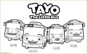 Film animasi ini diciptakan oleh stephen hillenburg yang merupakan seorang gambar spongebob sedang menunggangi kuda laut. Gambar Mewarnai Tayo The Little Bus Terlengkap 2020 Marimewarnai Com
