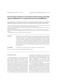 Community monitors as researchers: determining vulnerable species  distribution in a protected area of centralMexico