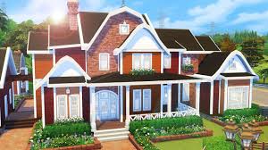 Aveline Big Brindleton Farmhouse 5 Bedrooms 7 Sims 5 Sims 4 House Design Sims House Sims