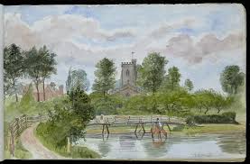 File:Page 4 of sketchbook 6, Stoke Canon, Devon, Edward Ashworth.jpg