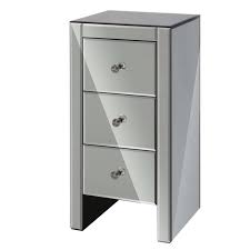 Bedsides are available in grey velvet,smoke or slate grey and white or black leather. Artiss Grey Glass Mirrored 3 Drawer Bedside Table Bunnings Australia