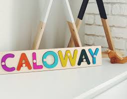 Name Puzzle With Pegs Personalized Gift Handmade Toy Etsy Personalised Gifts Handmade Personalized Baby Gifts Baby Gifts