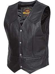 Robot Check Mens Leather Vest Leather Waistcoat Leather
