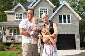 Happy Family In Front Of Their New House Home Based Business Photo Home Pictures