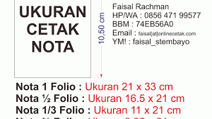 Maybe you would like to learn more about one of these? Ukuran Cetak Nota 1 Rim Cetak Nota Online