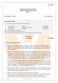 Cbse Sample Question Papers For Class 10 English Language Literature Mock Paper 1