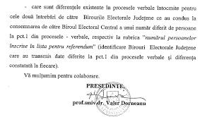Maybe you would like to learn more about one of these? Biroul Electoral Central Ii RÄƒspunde Lui Valer Dorneanu NumÄƒrul Diferit De AlegÄƒtori La Cele DouÄƒ IntrebÄƒri Ale Referendumului Provine Dintr O Eroare De Inscriere È™i Dintr O ScÄƒpare LegislativÄƒ