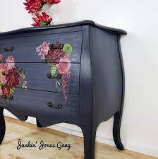 Product title ktaxon 4 drawers dresser bedside nightstand cabinets bedroom furniture,chest of drawer, black average rating: Navy Bombay Chest Royal Burgundy Transfer Painted Furniture Paint Furniture My Furniture