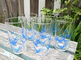 Set of 6dishwasher safemade in india dimensions: Mid Century Christmas Drinking Glasses Pair Retro Farmhouse Kitchenware Home Living Kitchen Dining Kromasol Com