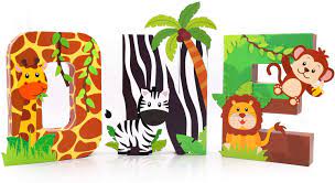 Orange you glad for quizzes? Buy Safari One Letter Sign Jungle Animals First Birthday Decorations Paper Mache Letters Cake Smash Props Freestanding Decorative Letter Set For Jungle Safari Boy Birthday Party Supplies Online In Kazakhstan B083vr35rt