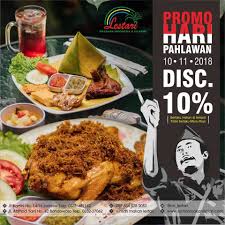 Jul 02, 2021 · kegiatan warung makan, rumah makan, kafe, pedagang kaki lima, lapak jajanan, baik yang berdiri sendiri maupun di pusat perbelanjaan/mall hanya melayani take away dan tidak menerima makan di tempat. Diskonharipahlawan Explore Facebook