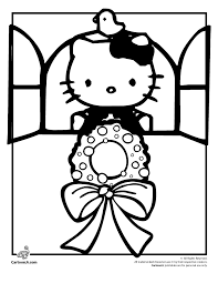 Click the hello kitty in christmas coloring pages to view printable version or color it online (compatible with ipad and android tablets). Christmas Hello Kitty Coloring Pages Coloring Home