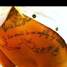Peter Pan Tattoo To Live Will Be An Awfully Big Adventure Also J M Barrie Said To Die Would Be An Awfully Big Adven Peter Pan Tattoo Tattoos Cool Tats