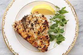 Grilled Swordfish Steaks With Lemon Oregano Marinade Recipe Grilled Swordfish Swordfish Steak Fish Recipes