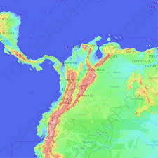 Para ver los mapas de colombia has clic sobre ellos y espera a que se abra. Colombia Topographic Map Elevation Relief