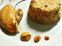 Filet De Poulet Veloute De Poivrons Et Son Riz Saute Recette Riz Saute Filet Poulet Alimentation