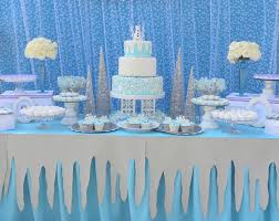 To decorate the food table, i used supplies from my craft stash and from our christmas decorations. Frozen Themed Party Decorations Decor