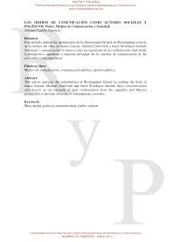 Pnl (programación neurolingüística) (spanish edition) dilts, robert on amazon.com. Pdf Los Medios De Comunicacion Como Actores Sociales Y Politicos Poder Medios De Comunicacion Y Sociedad